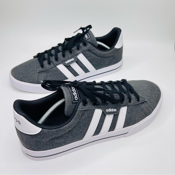 Men’s Adidas Daily 3.0 Black/White Canvas Lace Up Skateboarding Sneaker … - Picture 10 of 15